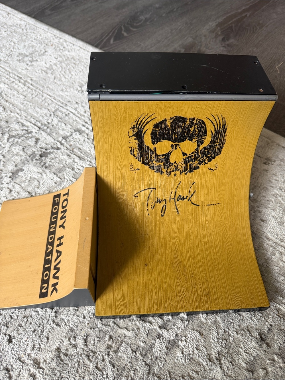 Tony Hawk Mustard Yellow Mini Ramp Section with Black Logo